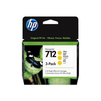 Консуматив за принтер HP 712 - 3-pack - yellow - original - DesignJet - ink cartridge