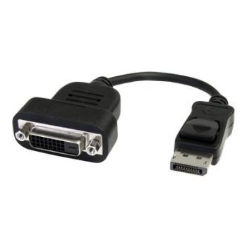 Адаптер DisplayPort to DVI Adapter - Active Conversion - 1920x1200 - DP to DVI Single Link Converter for DVI-D Display (DP2DVIS) - DisplayPort adapter - 20 cm