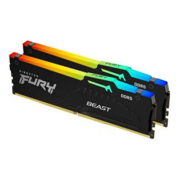 Памет за настолен компютър Kingston FURY Beast RGB - DDR5 - kit - 16 GB: 2 x 8 GB - DIMM 288-pin - 5600 MHz / PC5-44800 - unbuffered