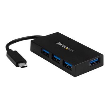 USB хъб 4 Port USB C Hub with 4x USB-A Ports USB 3.0 (USB 3.1/3.2 Gen 1 SuperSpeed 5Gbps), USB Bus or Self Power, Portable USB Type-C to USB-A BC 1.2 Charging