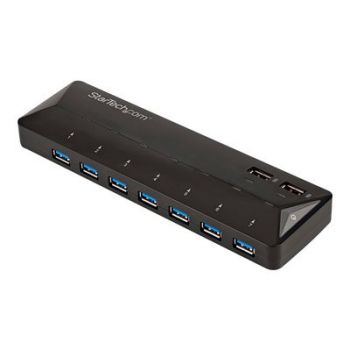 USB хъб 9 Port USB 3.0 Hub - 7 x USB-A, 2 x USB-A Fast Charge Ports - Multi Port Powered USB Charging Station (ST93007U2C) - USB peripheral sharing switch - 7