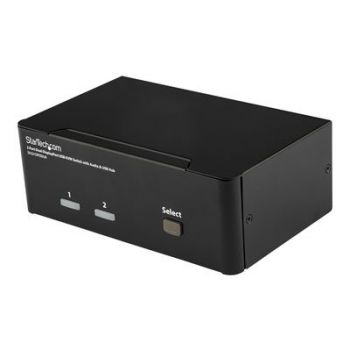 Мрежов комутатор Dual Monitor DisplayPort KVM Switch - 2 Port - USB 2.0 Hub - Audio and Microphone - DP KVM Switch (SV231DPDDUA) - KVM / audio switch - 2