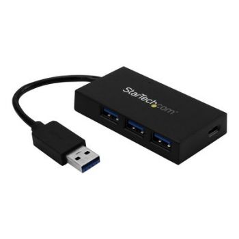 USB хъб 4 Port USB 3.0 Hub - USB-A to USB-C & 3x USB-A SuperSpeed 5Gbps - Self or USB Bus Powered - USB 3.1 Gen 1 BC 1.2 Charging Hub - hub - 4 ports