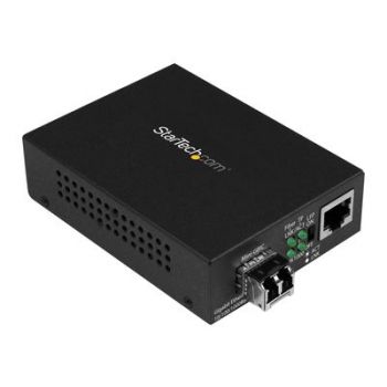 Мрежово устройство Multimode (MM) LC Fiber Media Converter for 10/100/1000 Network - 550m - Gigabit Ethernet - 850nm - with SFP Transceiver (MCM1110MMLC) -