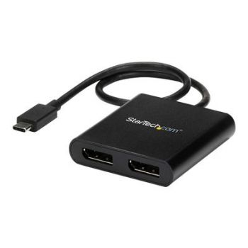 Адаптер 2-Port Multi Monitor Adapter - USB-C to DisplayPort 1.2 Video Splitter - USB-C to Dual DP MST Hub - TB3 Compatible - Windows - external video adapter