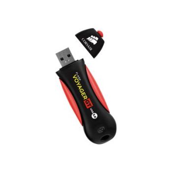 USB Флаш памет CORSAIR USB-Stick Voyager GT - USB 3.2 Gen 1 (3.1 Gen 1) - 256 GB Black / Red