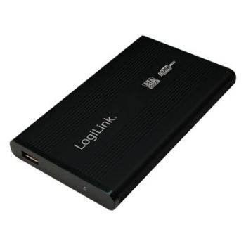 Аксесоар LogiLink Enclosure 2,5 inch S-ATA HDD USB 2.0 Alu - storage enclosure - SATA 1.5Gb/s - USB 2.0