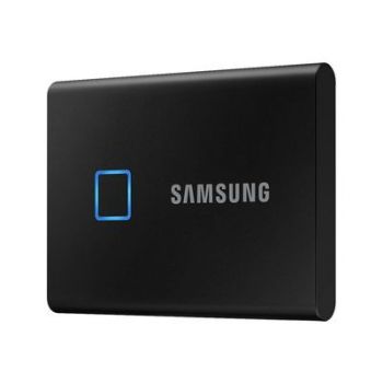 Твърд диск външен Samsung Portable SSD T7 Touch MU-PC2T0K - solid state drive - 2 TB - USB 3.2 Gen 2