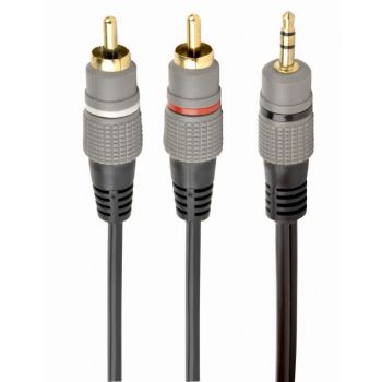 Кабел GEMBIRD 3.5 mm stereo plug to 2*RCA plugs 5m