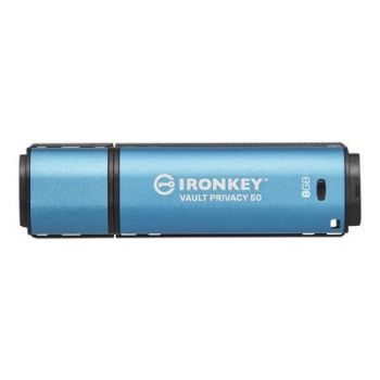 USB Флаш памет Kingston USB-Stick IronKey Vault - USB 3.2 Gen 1 (3.1 Gen 1) - 8 GB - Blue