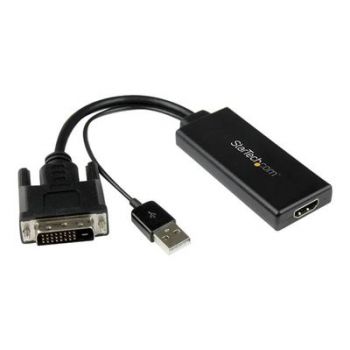 Адаптер DVI to HDMI Video Adapter with USB Power and Audio - DVI-D to HDMI Converter - 1080p (DVI2HD) - video / audio adapter - HDMI / DVI