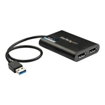 Адаптер USB 3.0 to Dual DisplayPort Adapter 4K 60Hz, DisplayLink Certified, Video Converter with External Graphics Card - Mac & PC (USB32DP24K60) -