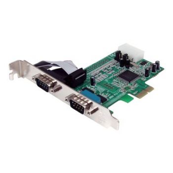 Адаптер 2 Port Native PCI Express RS232 Serial Adapter Card with 16550 UART - serial adapter - PCIe - RS-232 x 2