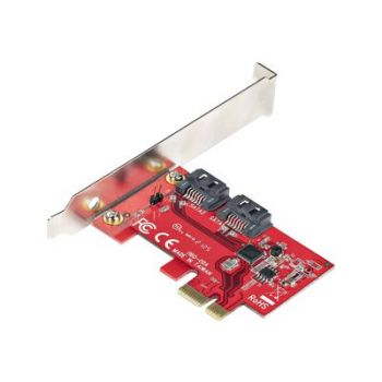 Адаптер SATA PCIe Card, 2 Port PCIe SATA Expansion card, 6Gbps SATA Card, Full/Low Profile, PCI Express to SATA Adapter, ASM1061 Non-Raid SATA Controller Card