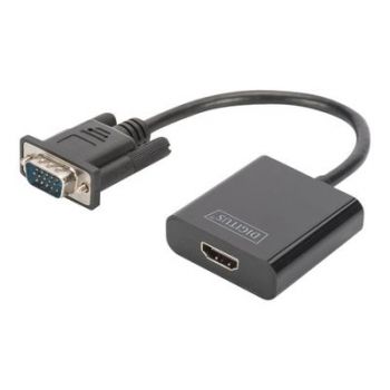 Адаптер DIGITUS DA-70473 - video / audio adapter - HDMI / VGA - 15 cm