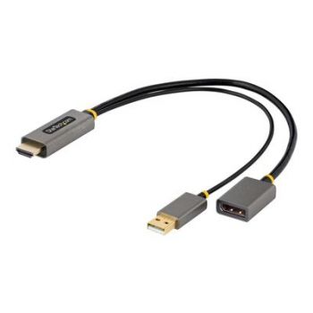 Адаптер 1ft (30cm) HDMI to DisplayPort Adapter, Active 4K 60Hz HDMI Source to DP Monitor Adapter Cable, USB Bus Powered, HDMI 2.0 to DisplayPort Converter for