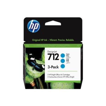 Консуматив за принтер HP 712 - 3-pack - cyan - original - DesignJet - ink cartridge