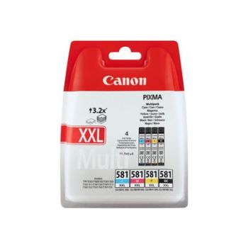 Консуматив за принтер Canon CLI-581XXL C/M/Y/BK Multi Pack - 4-pack - Very High Yield - black, yellow, cyan, magenta - original - ink tank