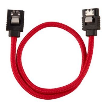 Аксесоар CORSAIR Premium Sleeved SATA Cable 2-pack - Red