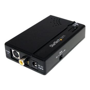 Адаптер Composite and S-Video to HDMI Converter with Audio - Video converter - composite video, S-video - HDMI - black - VID2HDCON - video converter - black