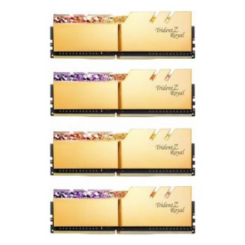 Памет за настолен компютър G.Skill Trident Z Royal Series - DDR4 - 128 GB Kit : 4 x 32 GB - DIMM 288-pin - unbuffered