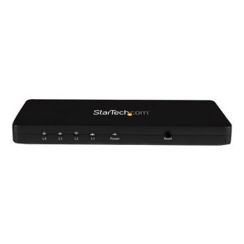 Адаптер 4K HDMI Splitter - 4k 30Hz - 4 Port - Aluminum - Backward Compatible - HDMI Multi Port - HDMI Hub (ST124HD4K) - video/audio switch - 4 ports