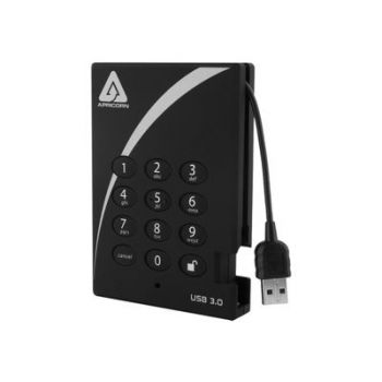 Твърд диск външен Apricorn Aegis Padlock A25-3PL256-500 - hard drive - 500 GB - USB 3.0