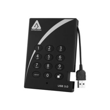 Твърд диск външен Apricorn Aegis Padlock 3.0 A25-3PL256-2000 - hard drive - 2 TB - USB 3.0
