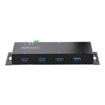 USB хъб 4-Port Industrial USB 3.0 5Gbps Hub, Rugged USB Hub w/15kV Air/8kV Contact ESD and Surge Protection, DIN/Wall/Desk Mountable USB-A Hub, USB Expansion