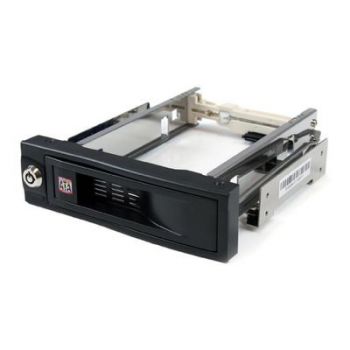 Аксесоар 5.25in Trayless Hot Swap Mobile Rack for 3.5in Hard Drive - Internal SATA Backplane Enclosure - Lockable drive bay (HSB100SATBK) - storage mobile