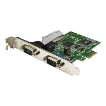 Адаптер 2-Port PCI Express Serial Card with 16C1050 UART - RS232 Low Profile Serial Card - PCI Serial Card (PEX2S1050) - serial adapter - PCIe - RS-232 x 2