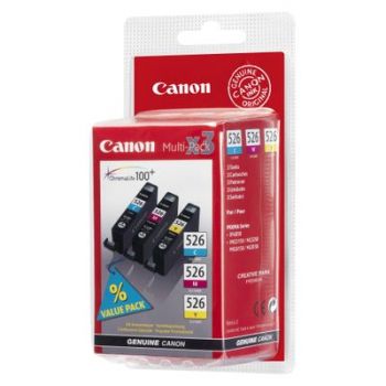 Консуматив за принтер Canon CLI-526 ink tank - 3-pack - Yellow, cyan, magenta