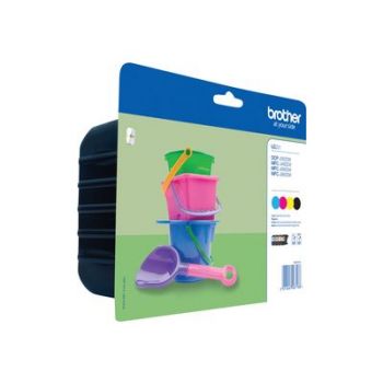 Консуматив за принтер Brother LC221 Value Pack - 4-pack - black, yellow, cyan, magenta - original - ink cartridge