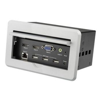 Адаптер Conference Table Connectivity Pop up Box with AV and Data Ports - HDMI, VGA, DisplayPort to 4K HDMI Output (BOX4HDECP2) - mounting plate