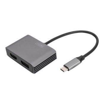 Адаптер DIGITUS Graphics Adapter DA-70826 - USB-C to HDMI/DisplayPort - 20 cm