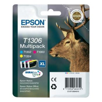 Консуматив за принтер EPSON printer cartridge multipack T1306 - Cyan, Magenta, Yellow
