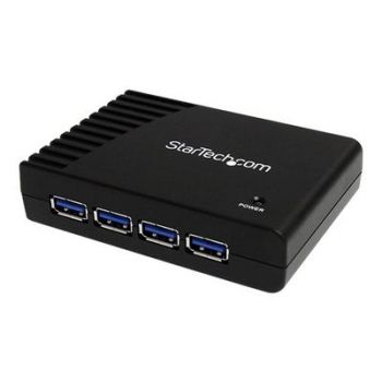 USB хъб 4-Port USB 3.0 SuperSpeed Hub with Power Adapter - Portable Multiport USB-A Dock IT Pro - USB Port Expansion Hub for PC/Mac (ST4300USB3) - hub - 4