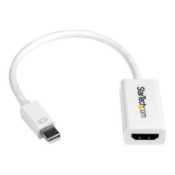 Адаптер Mini DisplayPort to HDMI 4K Audio / Video Converter - mDP 1.2 to HDMI Active Adapter for MacBook Pro/Air - 4K @ 30Hz - White (MDP2HD4KSW) - video