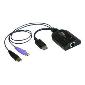 Мрежов комутатор ATEN KA7169 DisplayPort USB Virtual Media KVM Adapter Cable with Smart Card Reader (CPU Module) - KVM / audio / USB extender