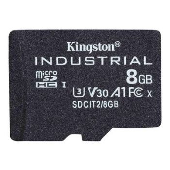 Карта памет Kingston Industrial - flash memory card - 8 GB - microSDHC UHS-I