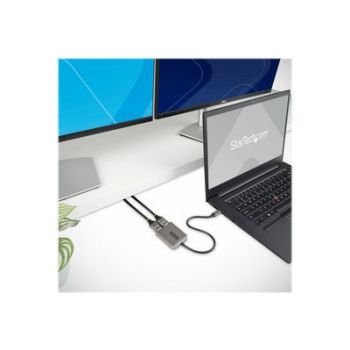 Адаптер USB-C to Dual HDMI MST HUB, Dual HDMI 4K 60Hz, USB Type C Multi Monitor Adapter for Laptop w/ 1ft (30cm) cable, DP 1.4 Multi-Stream Transport Hub, USB