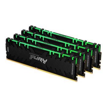 Памет за настолен компютър Kingston FURY Renegade RGB - DDR4 - kit - 32 GB: 4 x 8 GB - DIMM 288-pin - 3600 MHz / PC4-28800 - unbuffered