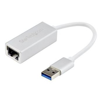 Адаптер USB 3.0 to Gigabit Network Adapter - Silver - Sleek Aluminum Design for MacBook, Chromebook or Tablet - Native Driver Support (USB31000SA) - network