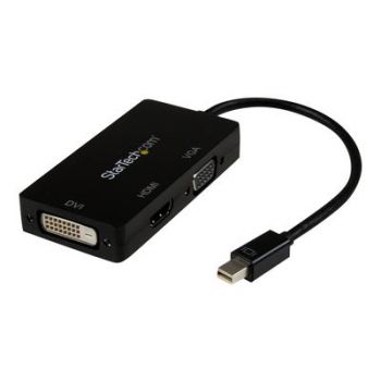 Адаптер 3 in 1 Mini DisplayPort Adapter - 1080p - Mini DP / Thunderbolt to HDMI / VGA / DVI Splitter for Your Monitor (MDP2VGDVHD) - video converter - black