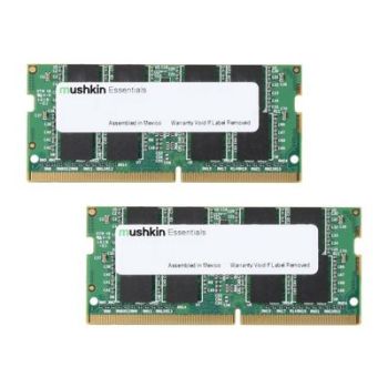 Памет за лаптоп Mushkin Essentials - DDR4 - kit - 64 GB: 2 x 16 GB - SO-DIMM 260-pin - 2666 MHz / PC4-21300 - unbuffered