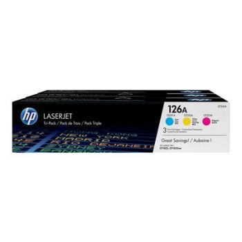 Консуматив за принтер HP 126A Tri-pack - 3-pack - yellow, cyan, magenta - original - LaserJet - toner cartridge (CF341A)