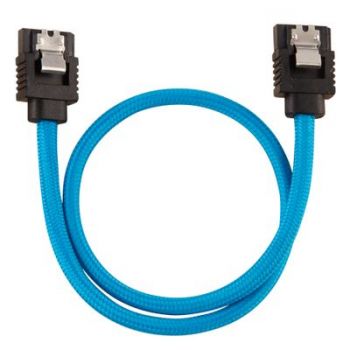 Аксесоар CORSAIR Premium Sleeved SATA Cable 2-pack - Blue