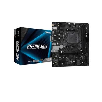 Дънна платка ASRock B550M-HDV, AM4, B550, DDR4, PCI-E 4.0