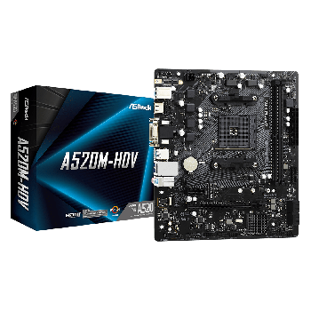 Дънна платка ASROCK A520M-HDV, AM4, PCI-E 3.0