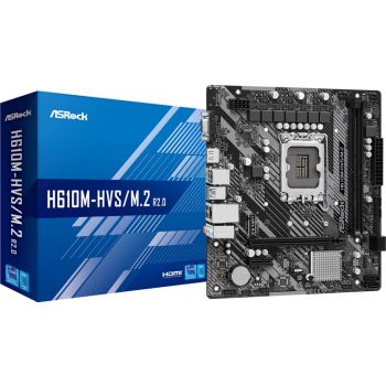 Дънна платка ASRock H610M-HVS/M.2 R2.0, micro ATX - LGA1700 Socket